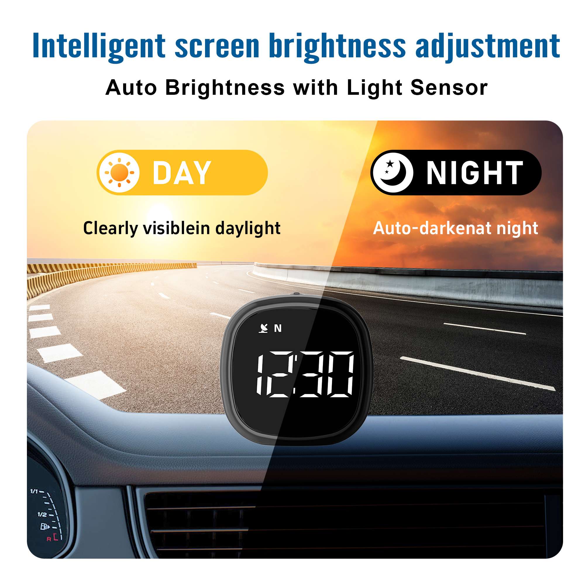 M30-GPS Speedometer MPH for Cars with Digital Speed Display
