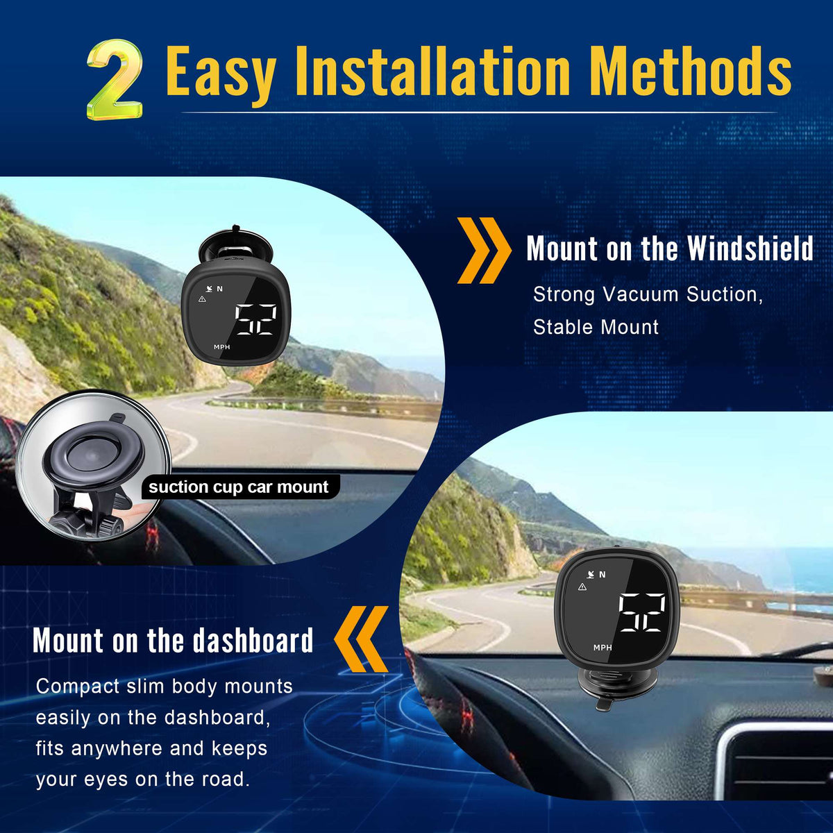 M30-GPS Speedometer MPH for Cars with Digital Speed Display