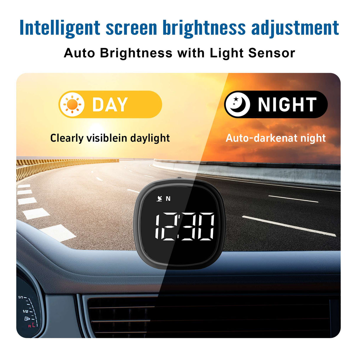 M30-GPS Speedometer MPH for Cars with Digital Speed Display