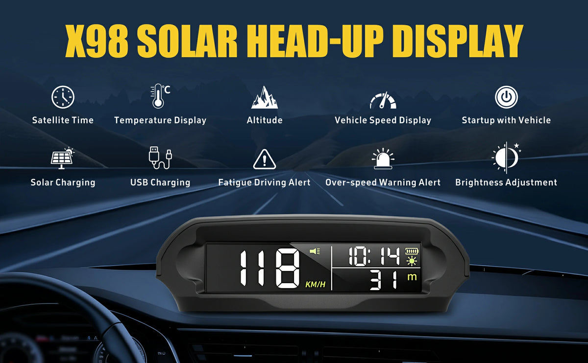 X98-GPS Speedometer MPH Digital Dashboard Display for Cars