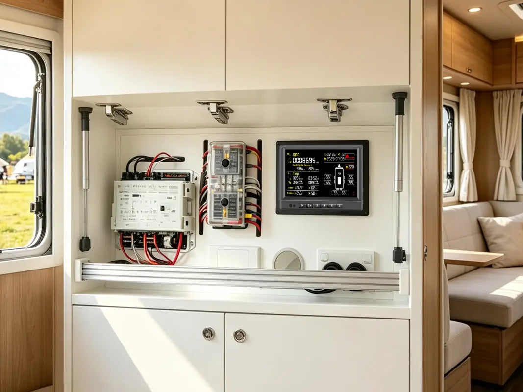 RV control system vehicle installation