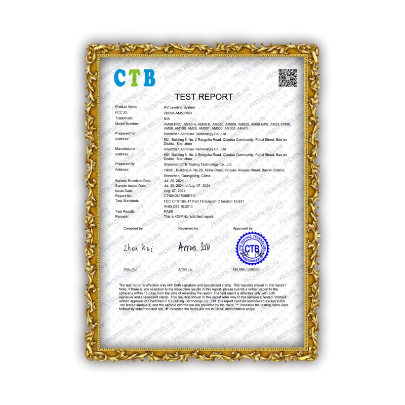 AOMOSUR patent or certification 6