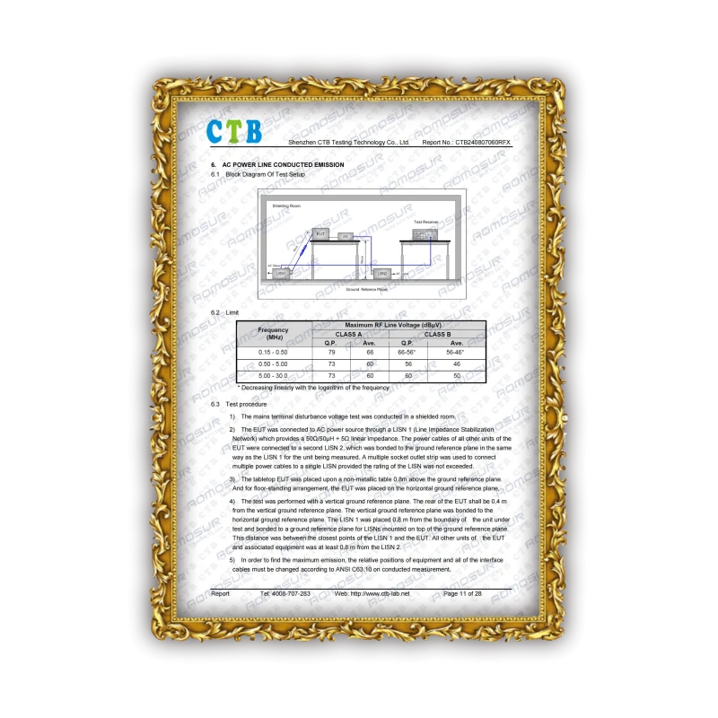 AOMOSUR patent or certification 10